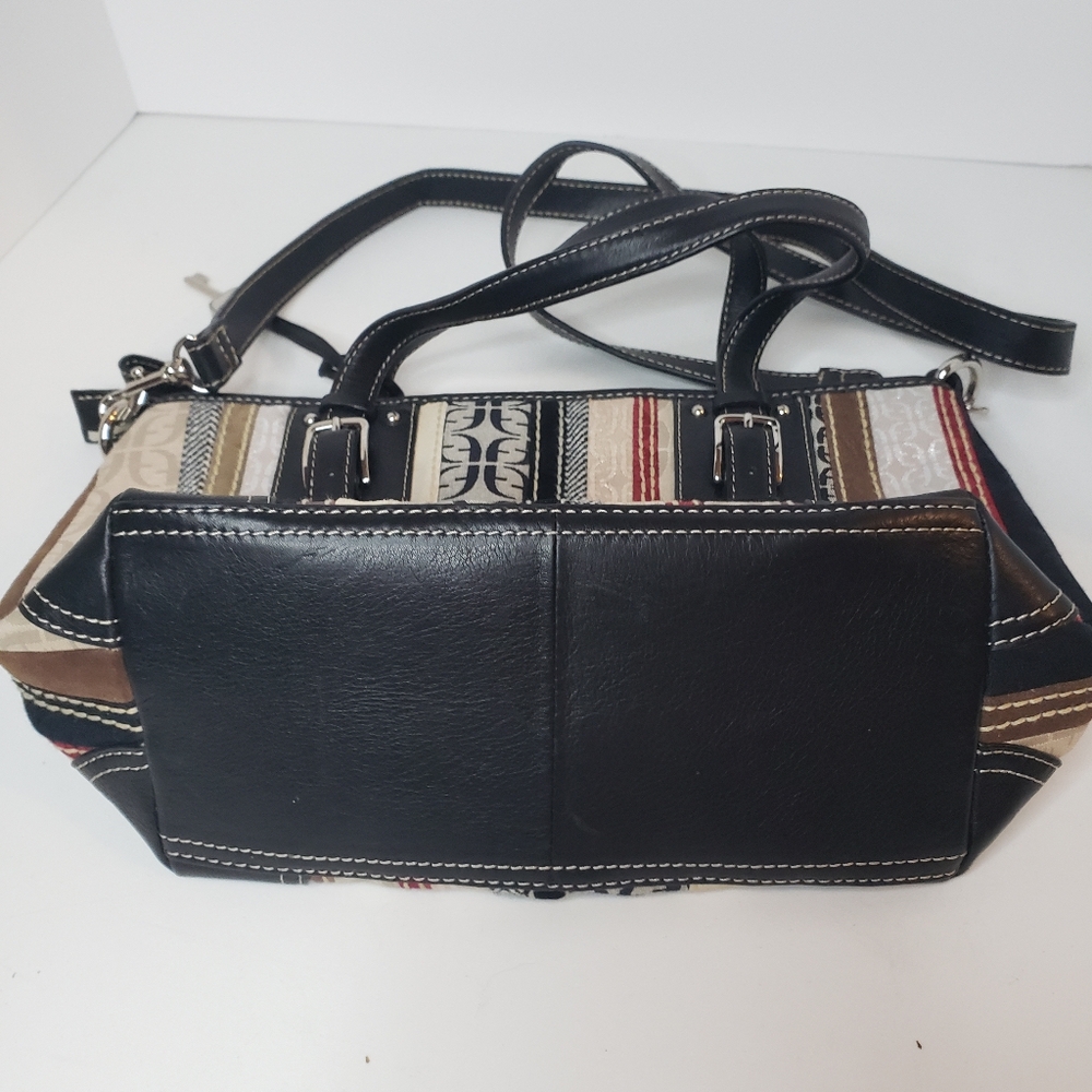 Fossil Elegant Striped Patchwork Crossbody Should… - image 4